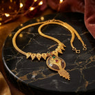 Costume Necklace (S72-01091) in gold, studio product shot – Anjali Jewellers