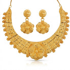 Costume Necklace Set (S72-01088) in gold, studio product shot – Anjali Jewellers