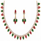 Costume Necklace Set (S72-0465), on a white background – Anjali Jewellers