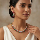 Costume Necklace Set (S72-0465), worn by a model – Anjali Jewellers