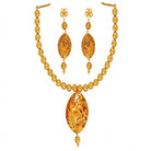 Costume Necklace Set (S72-0717) in gold, on a white background – Anjali Jewellers