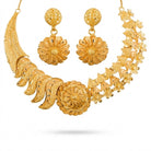 Costume Necklace Set (S72-1200) in gold, studio product shot – Anjali Jewellers
