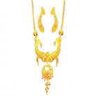 Costume Necklace Set (S72-1233) in gold, studio product shot – Anjali Jewellers